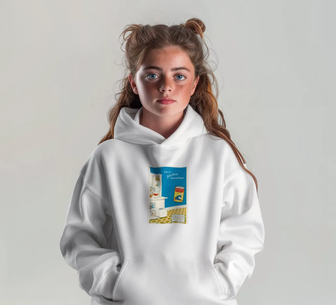 Vecchia pubblicità olandese di un detergente - Cucina Spick and Span felpa bambino con cappuccio da ClubArt