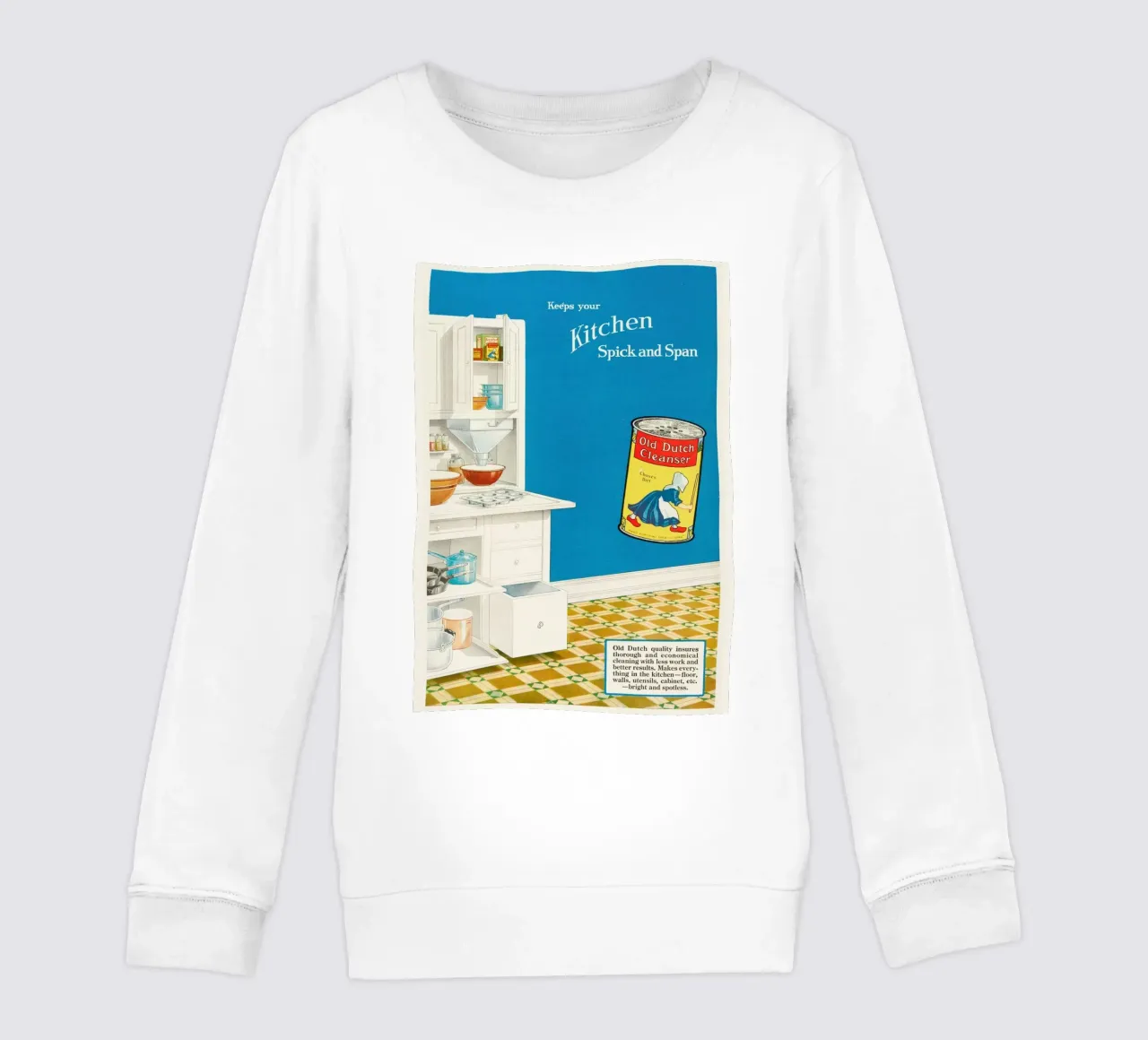 Vecchia pubblicità olandese di un detergente - Cucina Spick and Span felpa bambino da ClubArt
