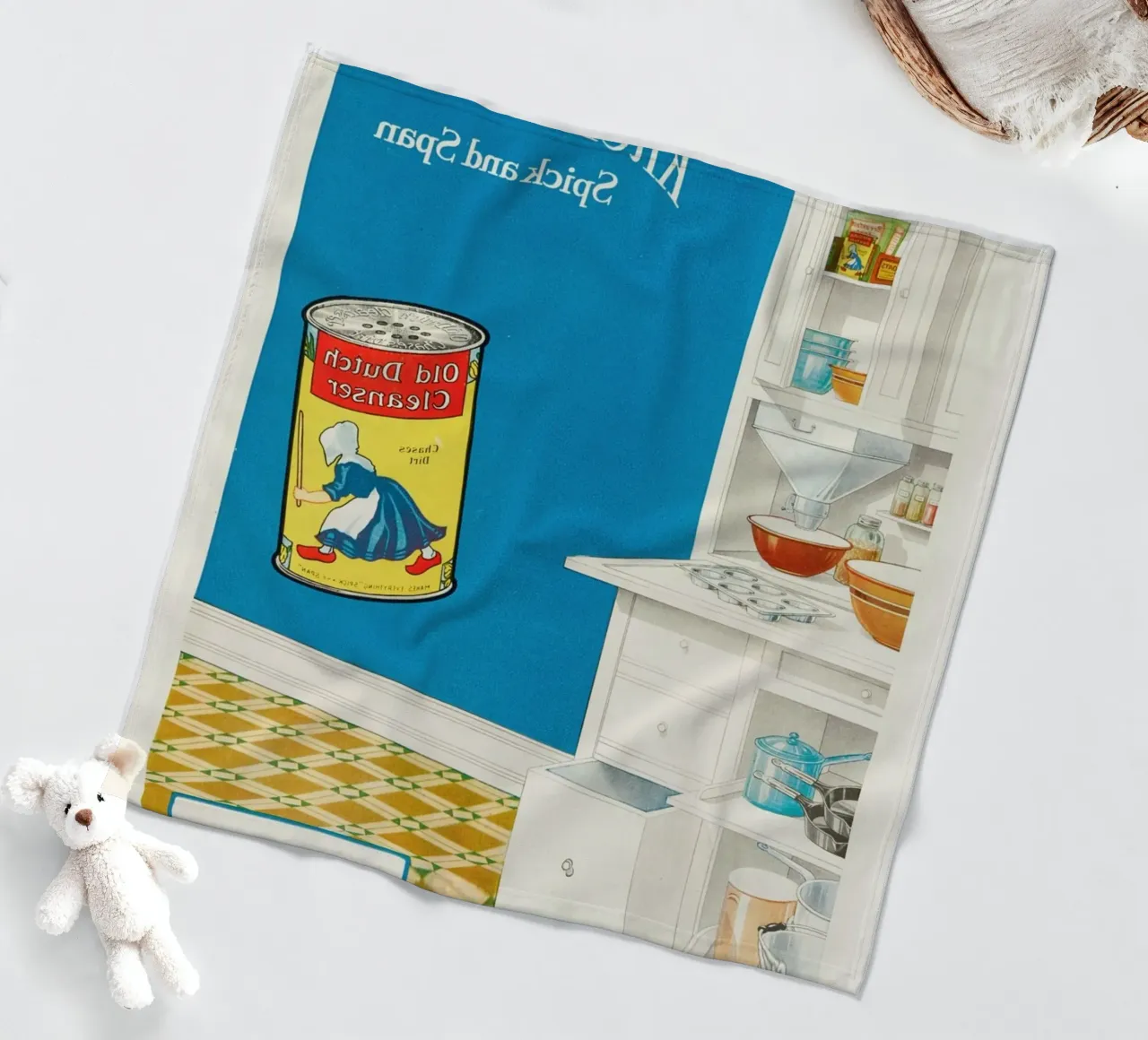 Vecchia pubblicità olandese di un detergente - Cucina Spick and Span coperta in pile da ClubArt