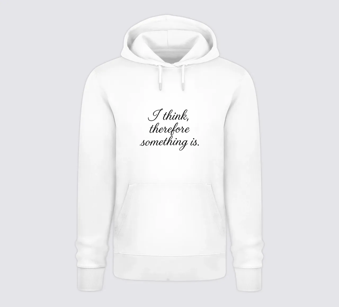 I THINK, THEREFORE SOMETHING IS black felpa con cappuccio da Vintage Van Gogh