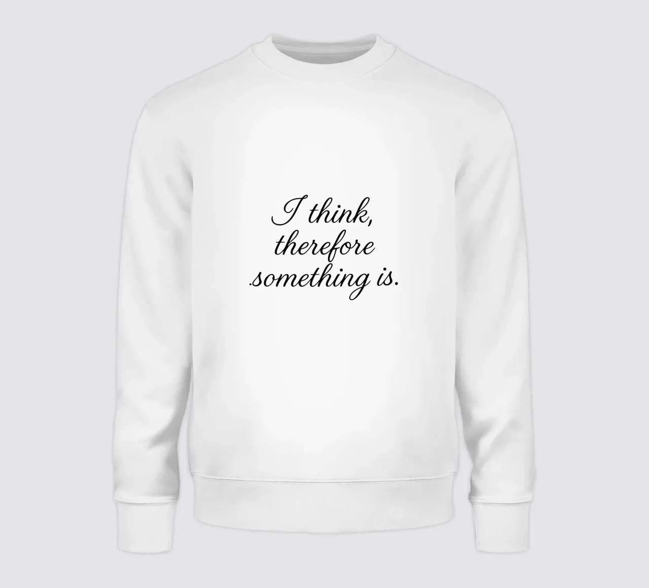 I THINK, THEREFORE SOMETHING IS black felpa da Vintage Van Gogh