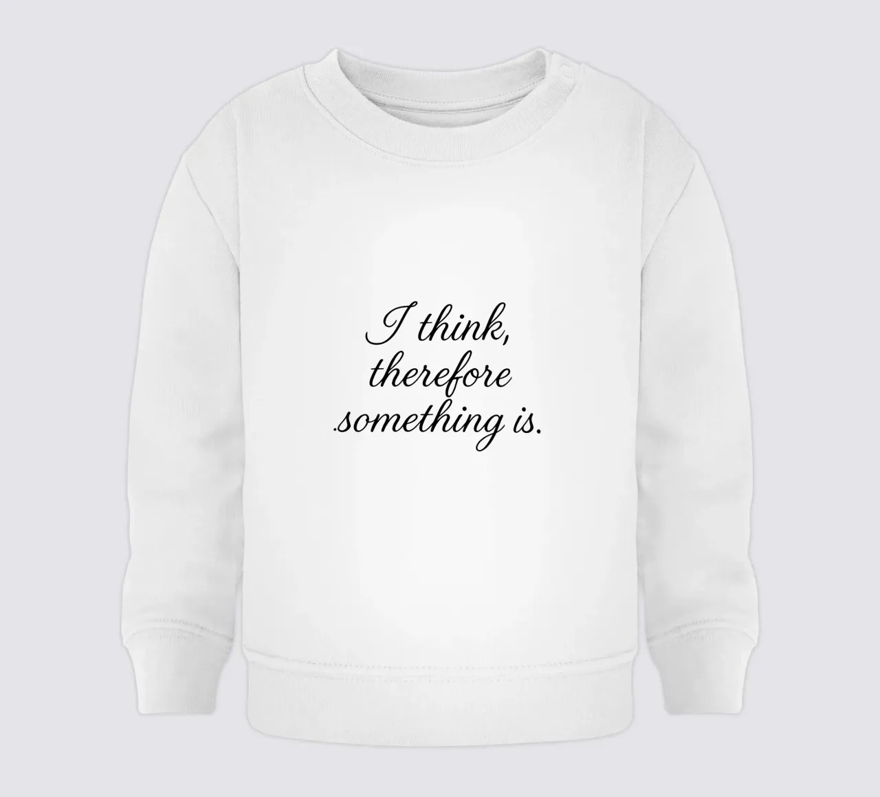 I THINK, THEREFORE SOMETHING IS black felpa neonato da Vintage Van Gogh