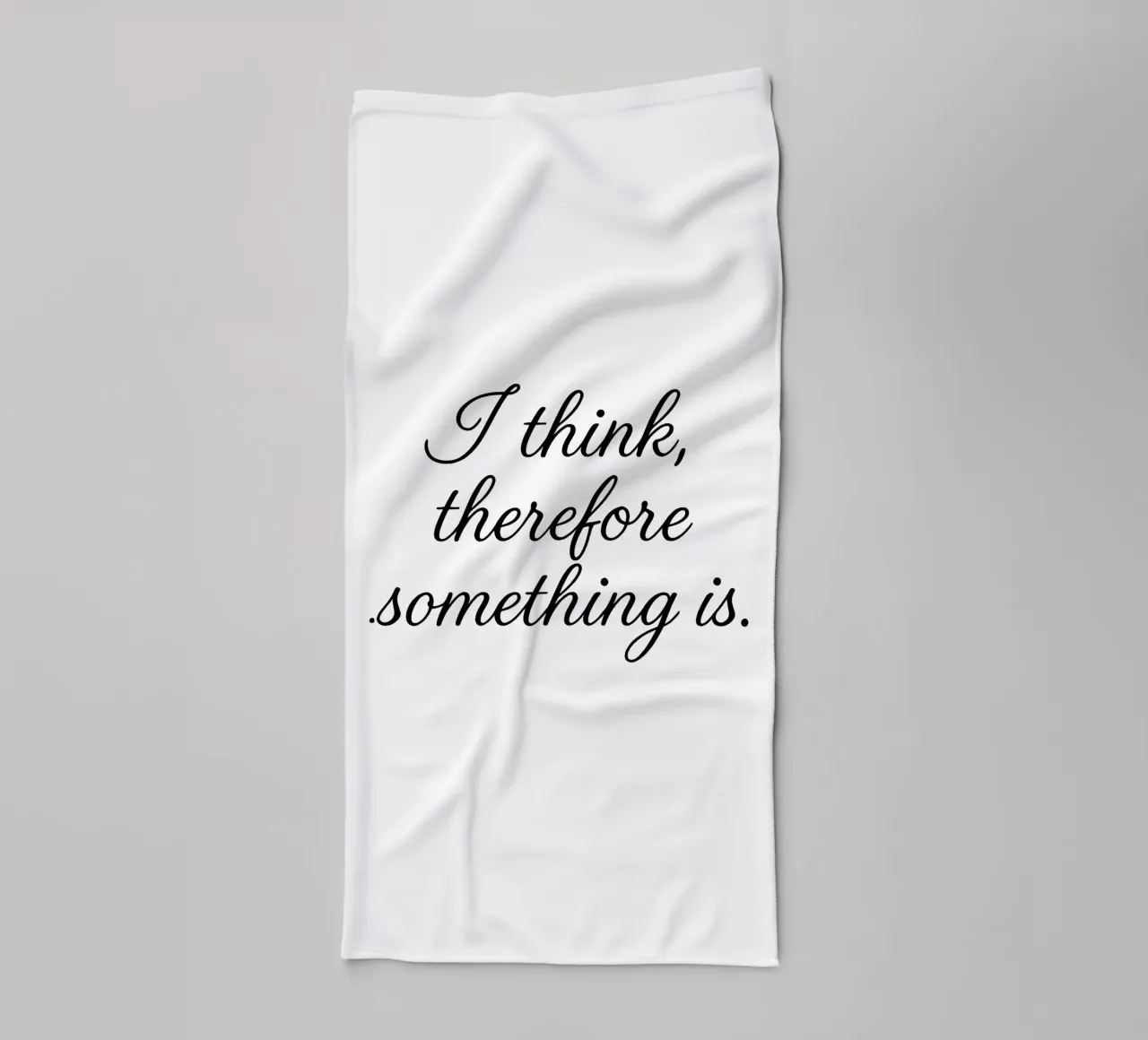 I THINK, THEREFORE SOMETHING IS black asciugamano da bagno da Vintage Van Gogh