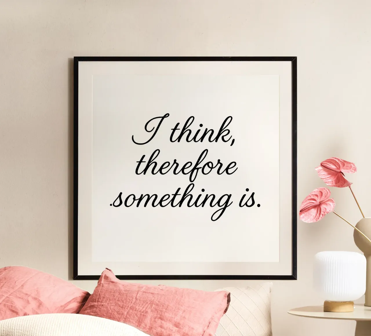 I THINK, THEREFORE SOMETHING IS black carta hahnemühle da Vintage Van Gogh