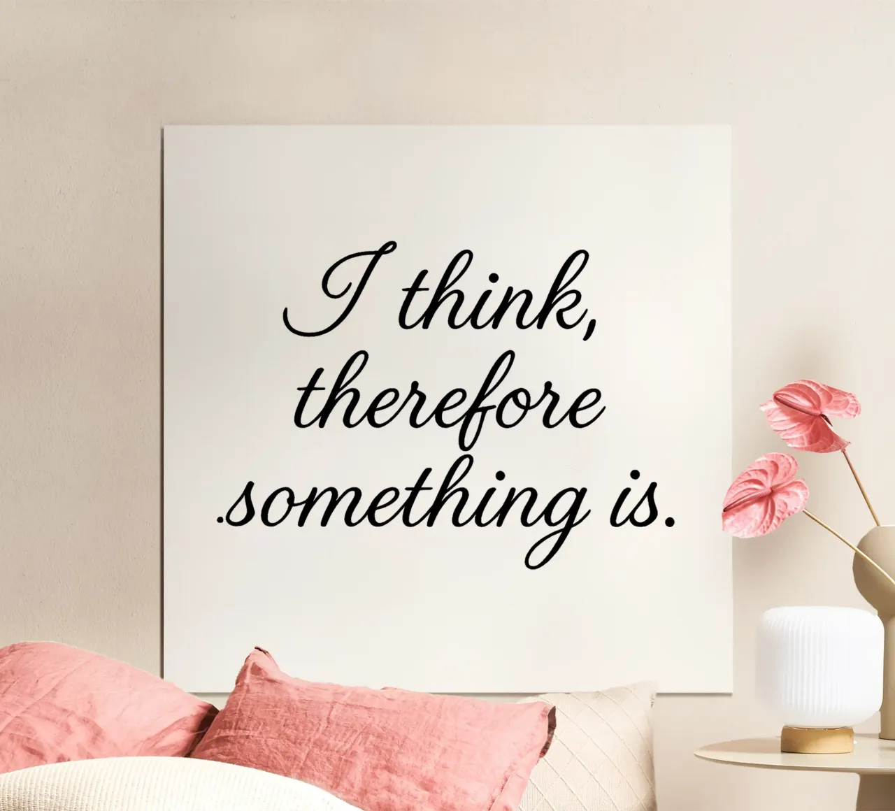 I THINK, THEREFORE SOMETHING IS black carta hahnemühle da Vintage Van Gogh