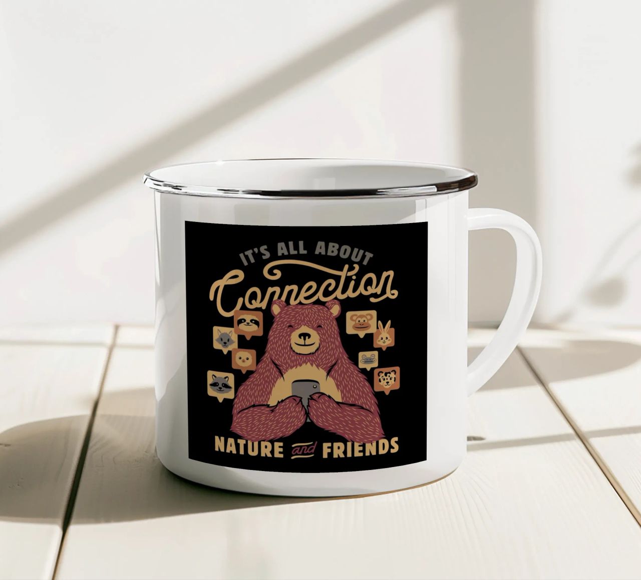It's All About Connection tazza in smalto da Tobe Fonseca