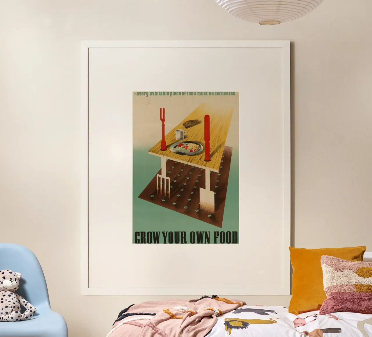 Poster di propaganda della seconda guerra mondiale "Coltivate il vostro cibo". poster da ClubArt