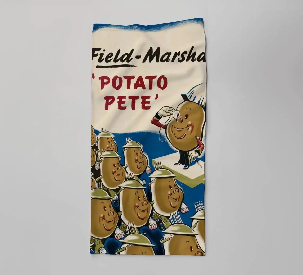 WWII "Field-Marshal Potato Pete" Propaganda Poster asciugamano da bagno da ClubArt