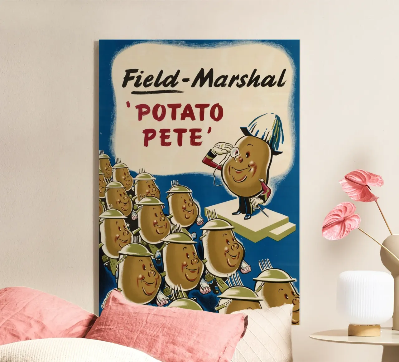 WOII 'Veldmaarschalk Aardappel Piet' Propaganda Poster acryl van ClubArt