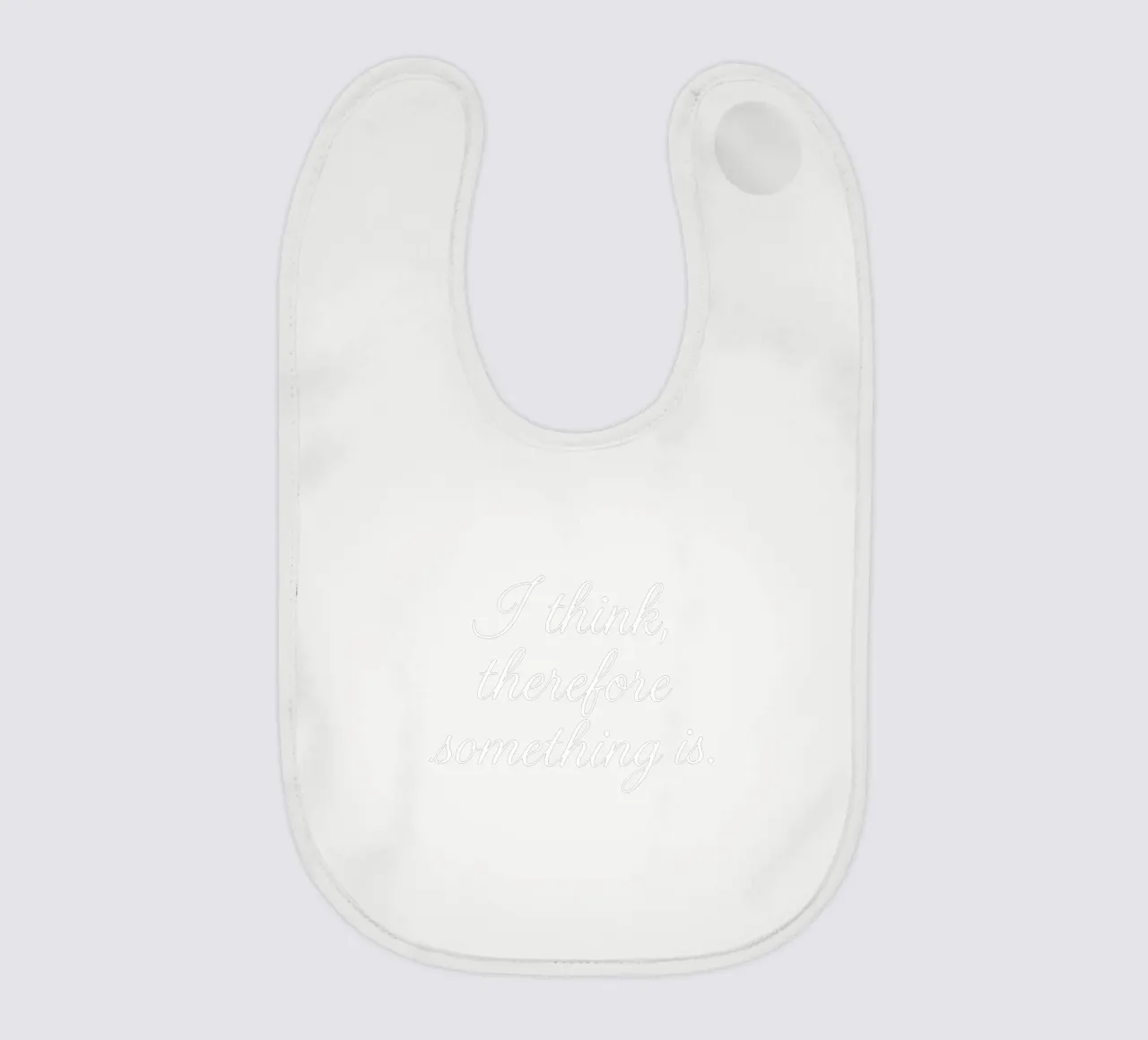 I THINK, THEREFORE SOMETHING IS white bavaglino da Vintage Van Gogh