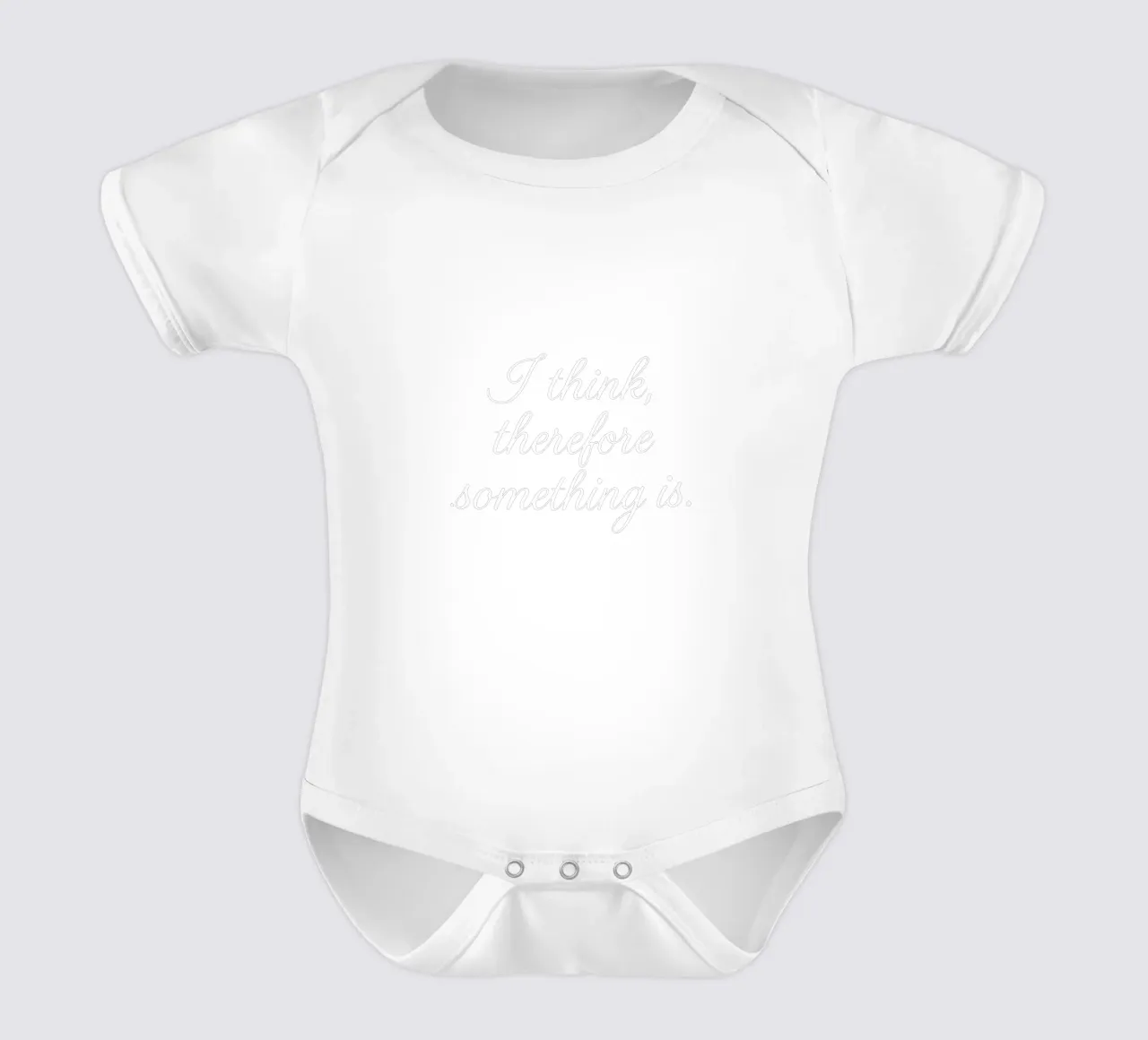 I THINK, THEREFORE SOMETHING IS white body neonato maniche corte da Vintage Van Gogh