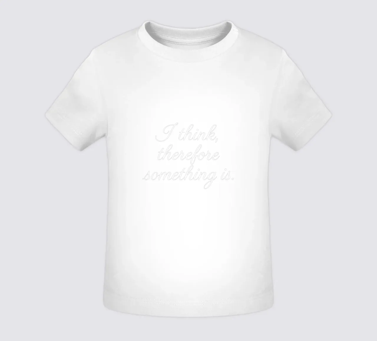 I THINK, THEREFORE SOMETHING IS white maglietta neonato da Vintage Van Gogh
