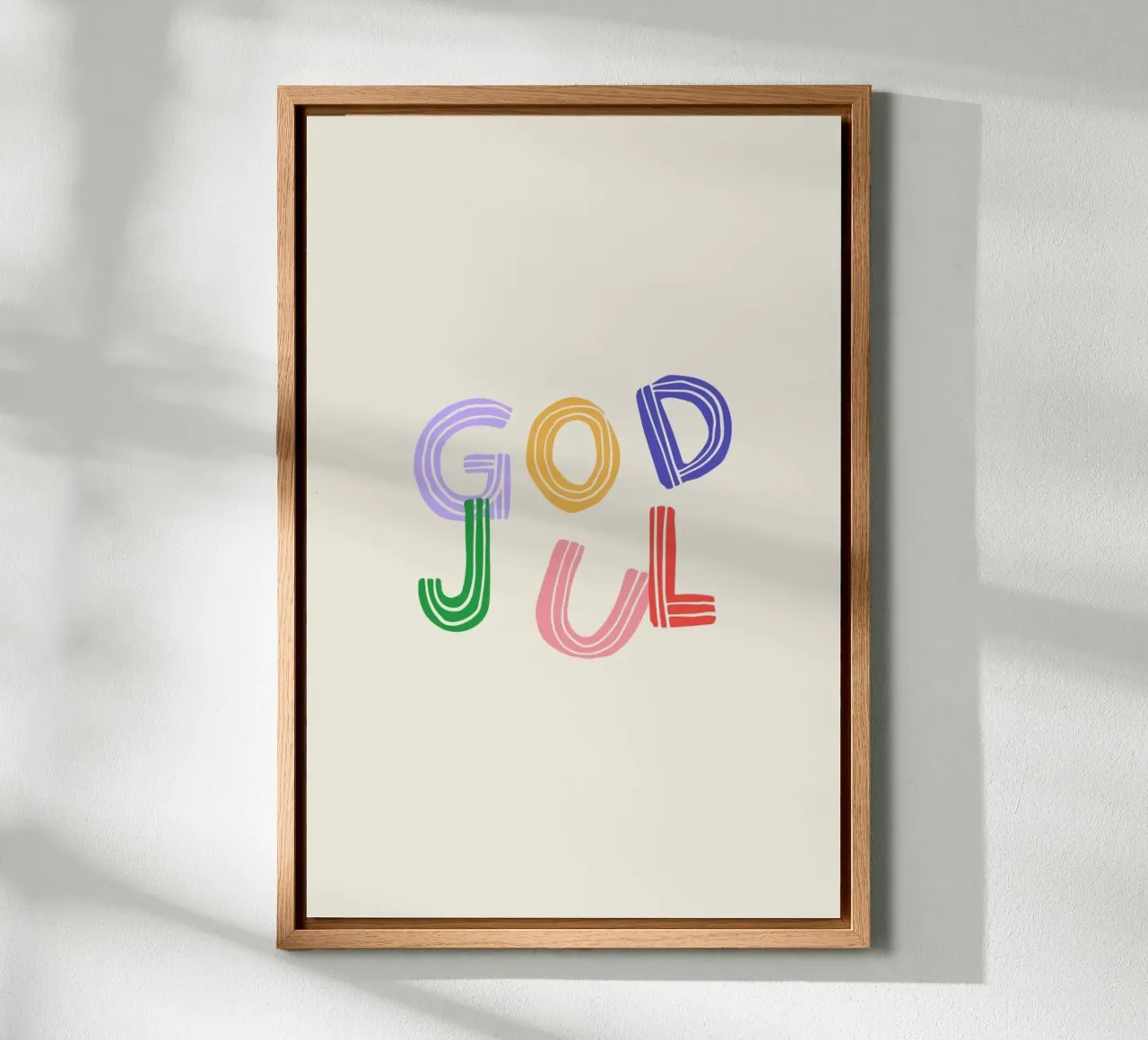 Godjul canvas met Baklijst van KRUTH DESIGN
