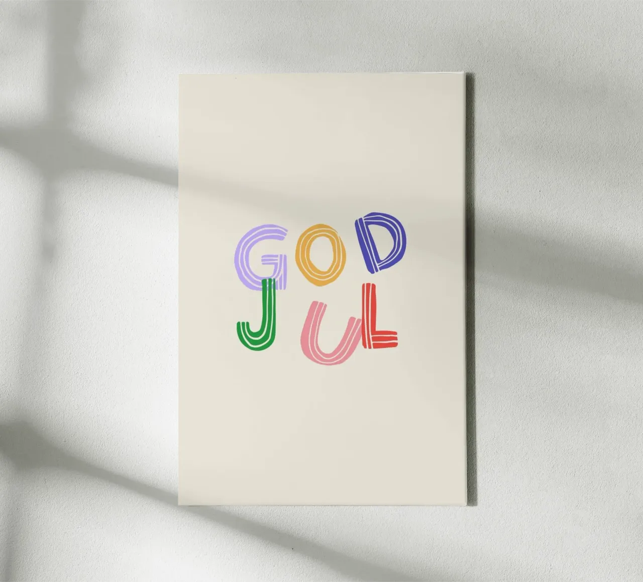 Godjul canvas met Baklijst van KRUTH DESIGN