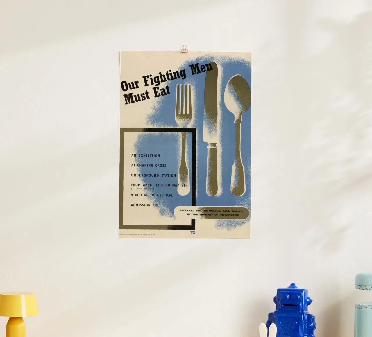 Manifesto della mostra della seconda guerra mondiale "I nostri combattenti devono mangiare". poster da ClubArt