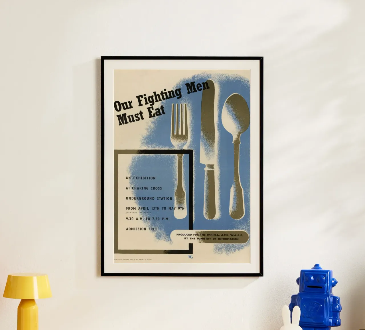 Manifesto della mostra della seconda guerra mondiale "I nostri combattenti devono mangiare". poster da ClubArt