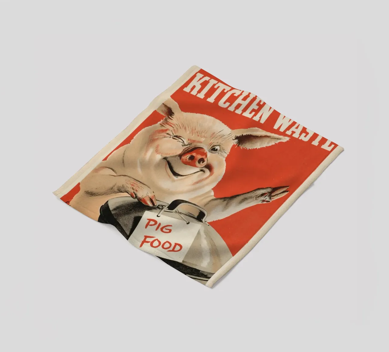 "Wir wollen Ihre Küchenabfälle" WWII Schweinefutter Poster Fleecedecke von ClubArt