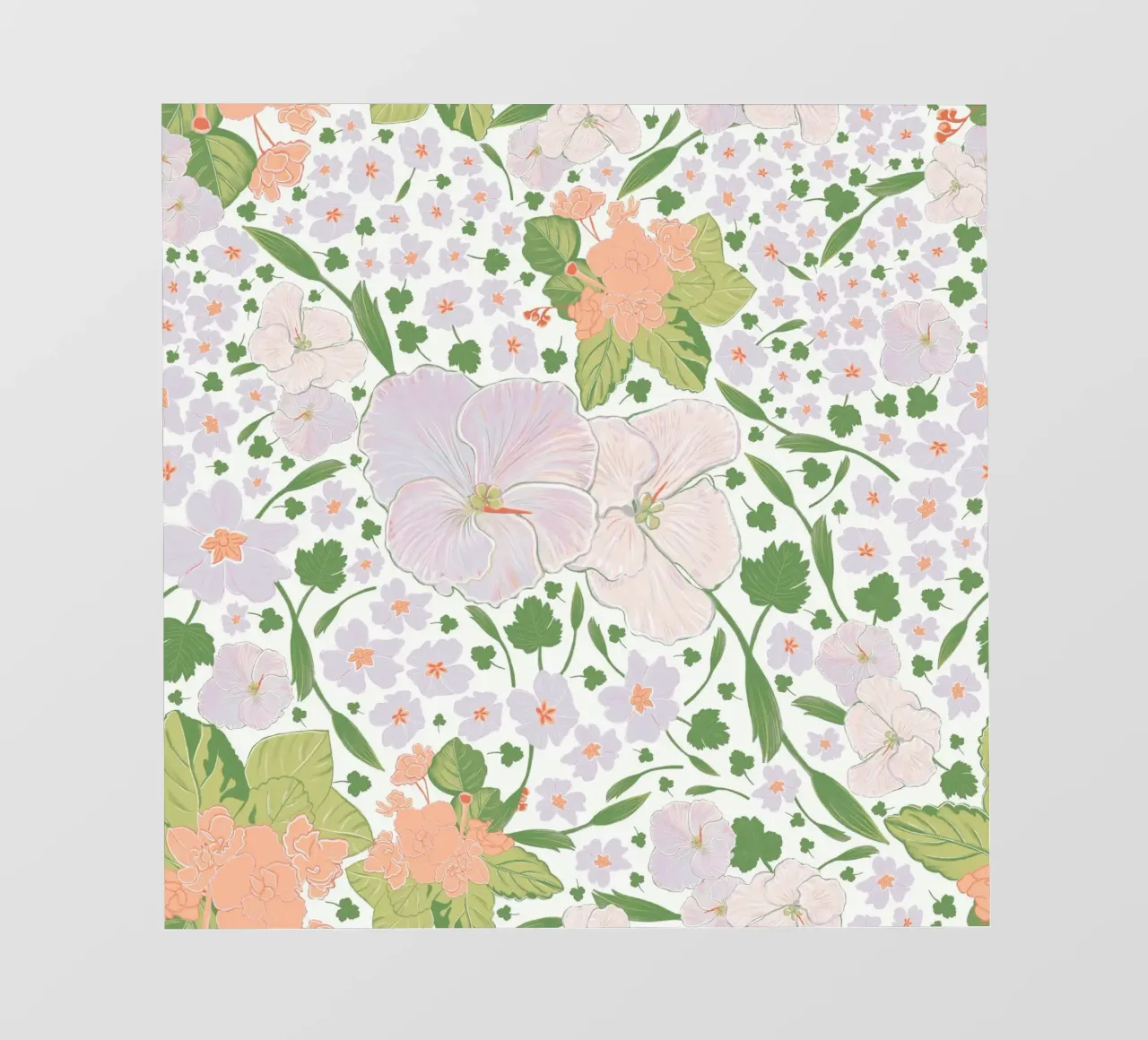 Modello di fiore retrò bianco telo in pvc da gulsengunel