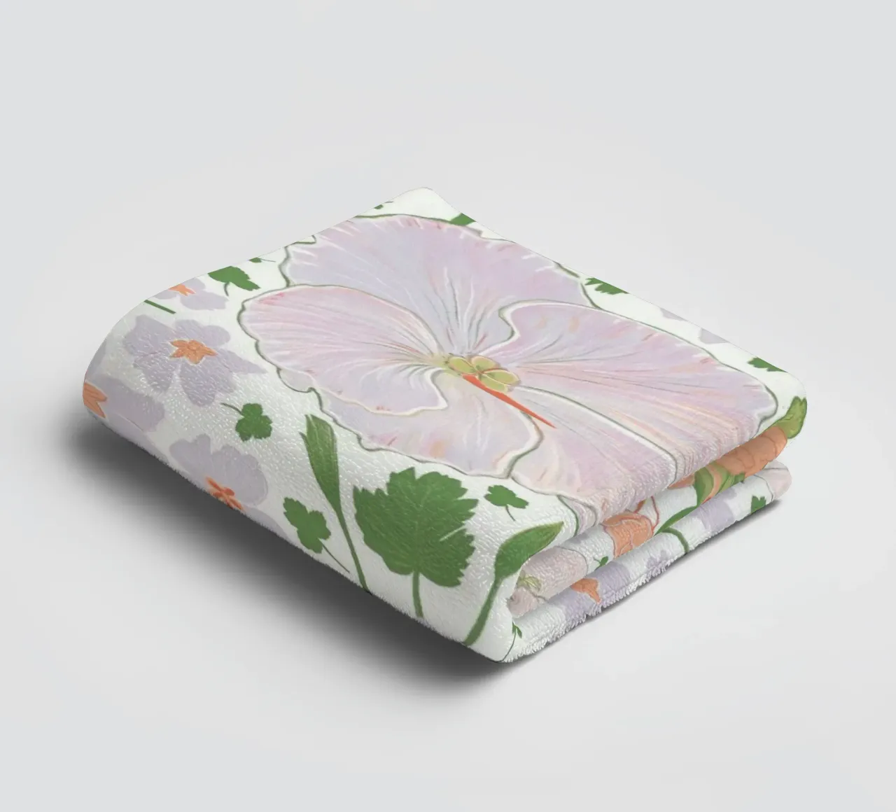 Modello di fiore retrò bianco asciugamano da bagno da gulsengunel