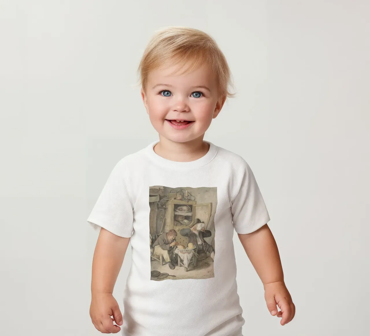 18th Century Tavern Scene - Rustic Genre Art Print baby t-shirt by ClubArt