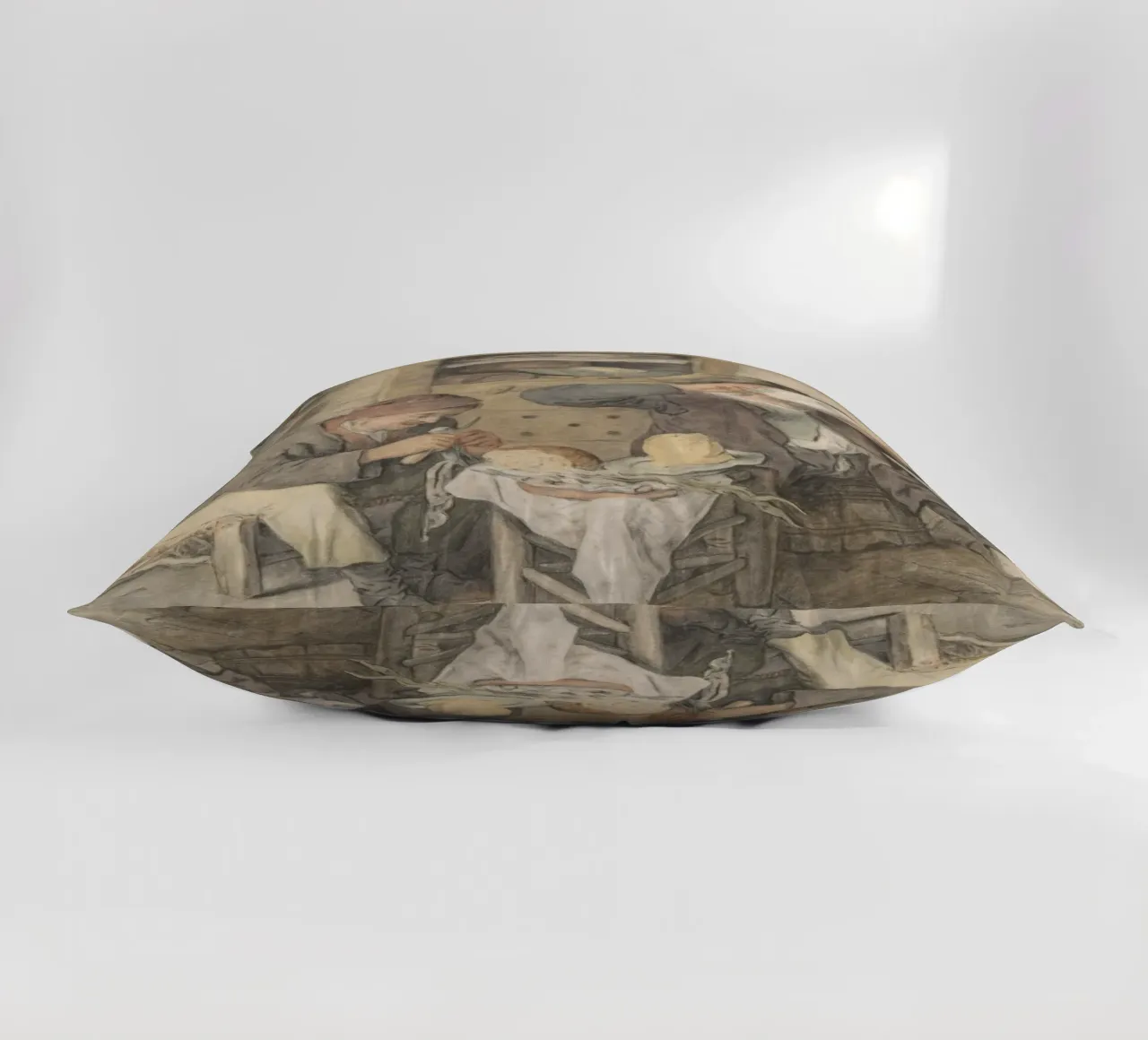 18th Century Tavern Scene - Rustic Genre Art Print decorative cushion by ClubArt