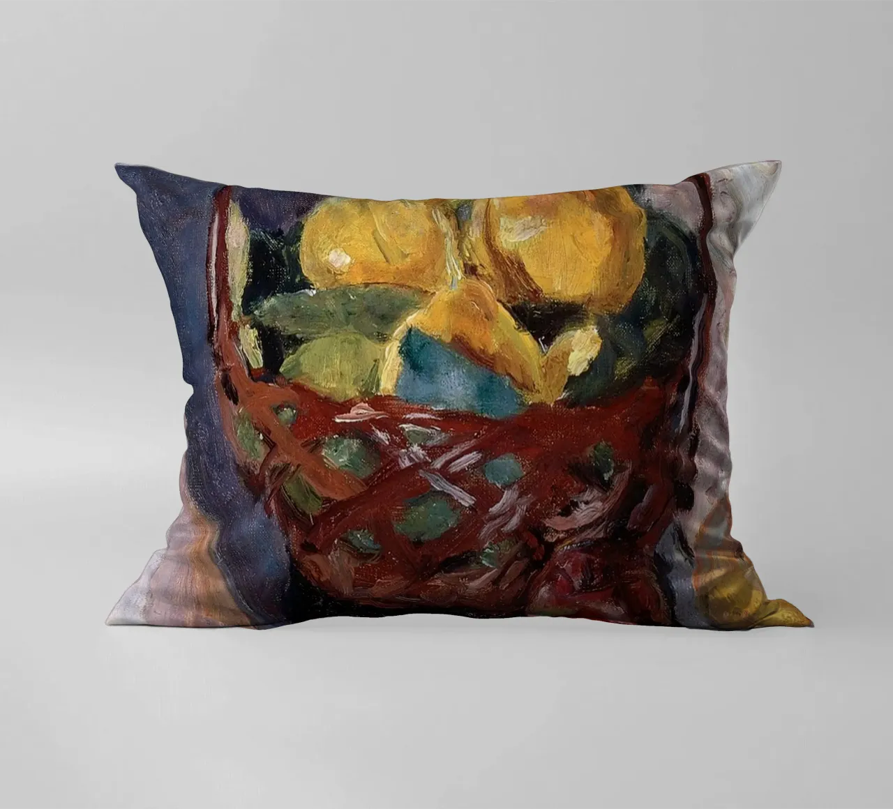 Cesto di frutta impressionista - Fascino rustico cuscino da ClubArt