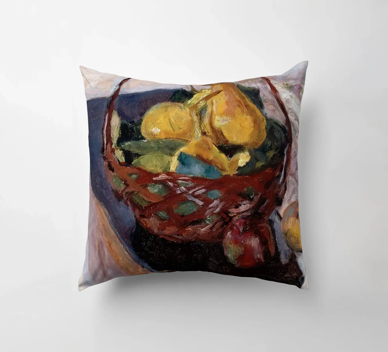 Cesto di frutta impressionista - Fascino rustico cuscino da ClubArt
