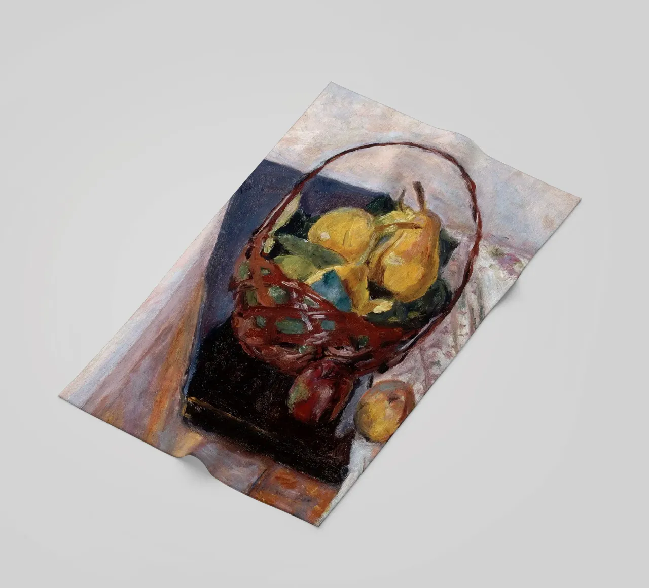 Cesto di frutta impressionista - Fascino rustico telo mare da ClubArt