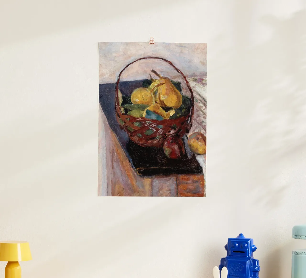Impressionistischer Obstkorb Stillleben - Rustikaler Charme Hahnemühle von ClubArt