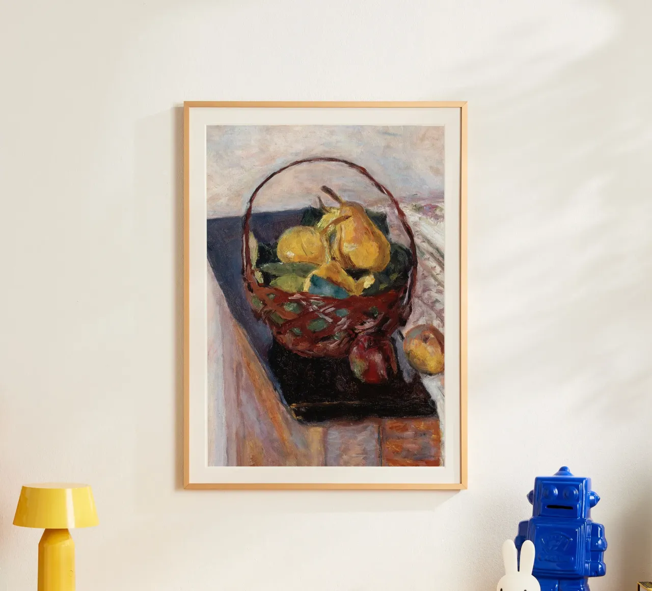 Impressionistischer Obstkorb Stillleben - Rustikaler Charme Hahnemühle von ClubArt