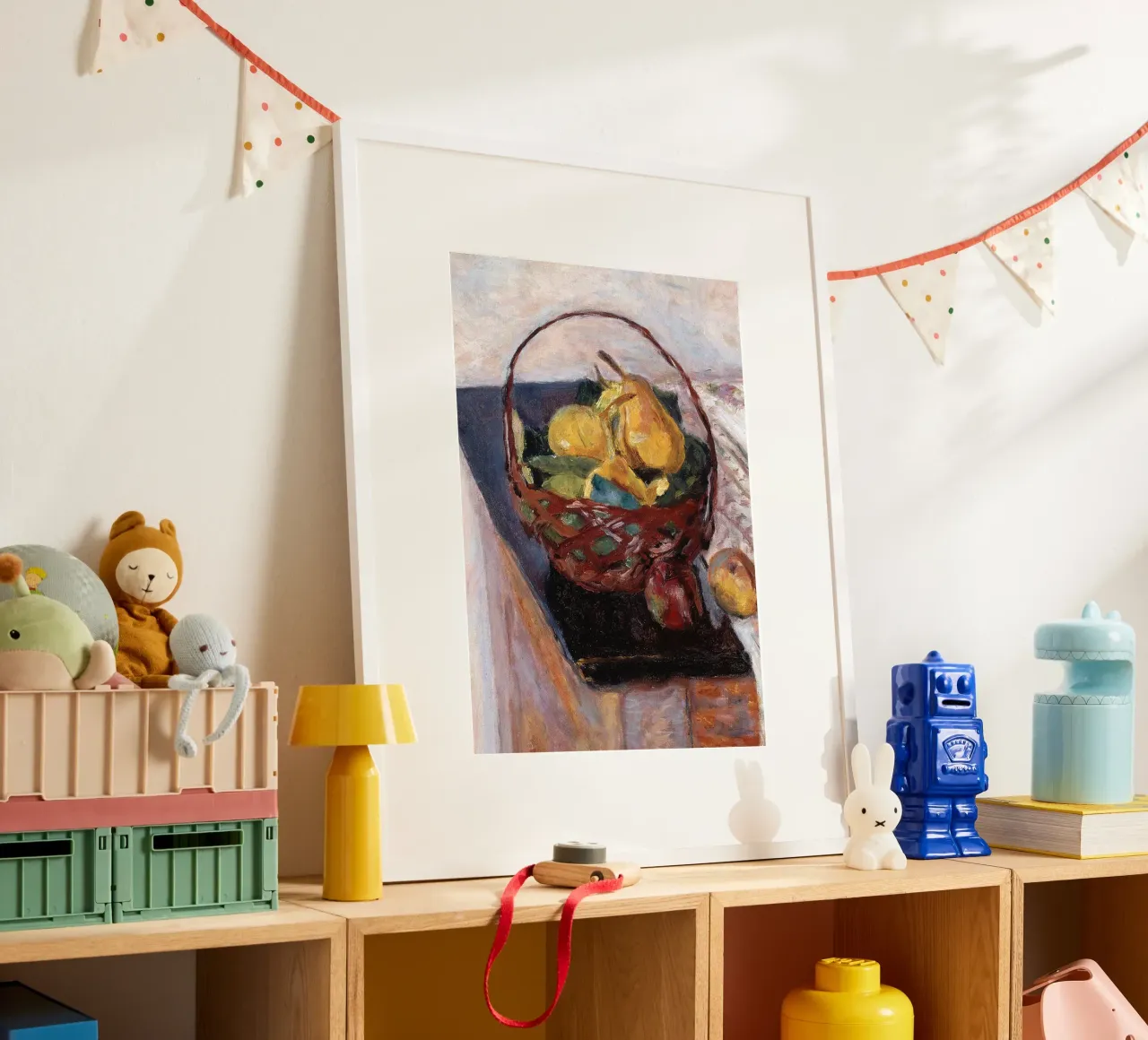Impressionistischer Obstkorb Stillleben - Rustikaler Charme Hahnemühle von ClubArt