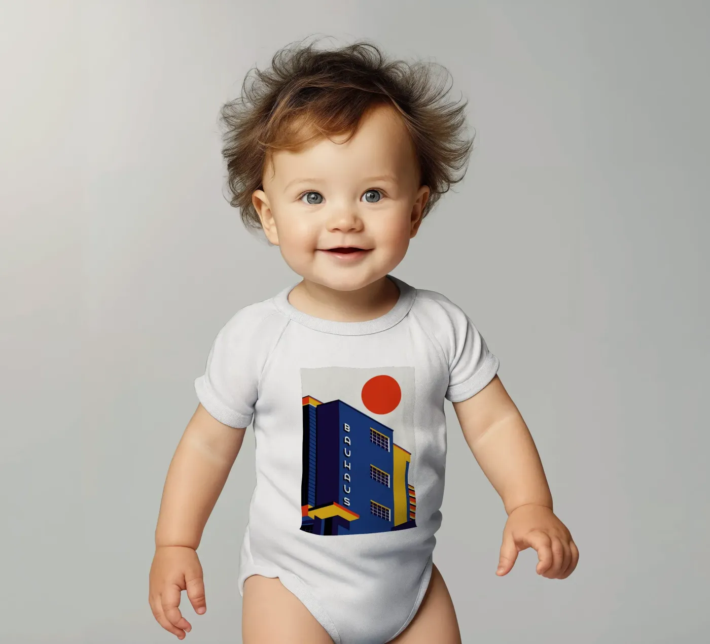 Edificio Bauhaus body neonato maniche corte da Bo Lundberg