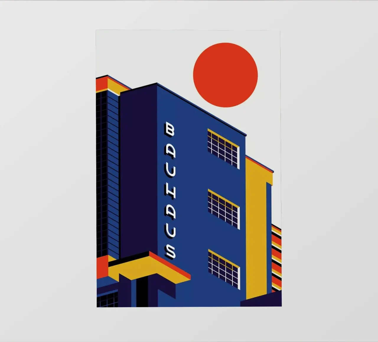 Edificio Bauhaus pellicola backlit da Bo Lundberg