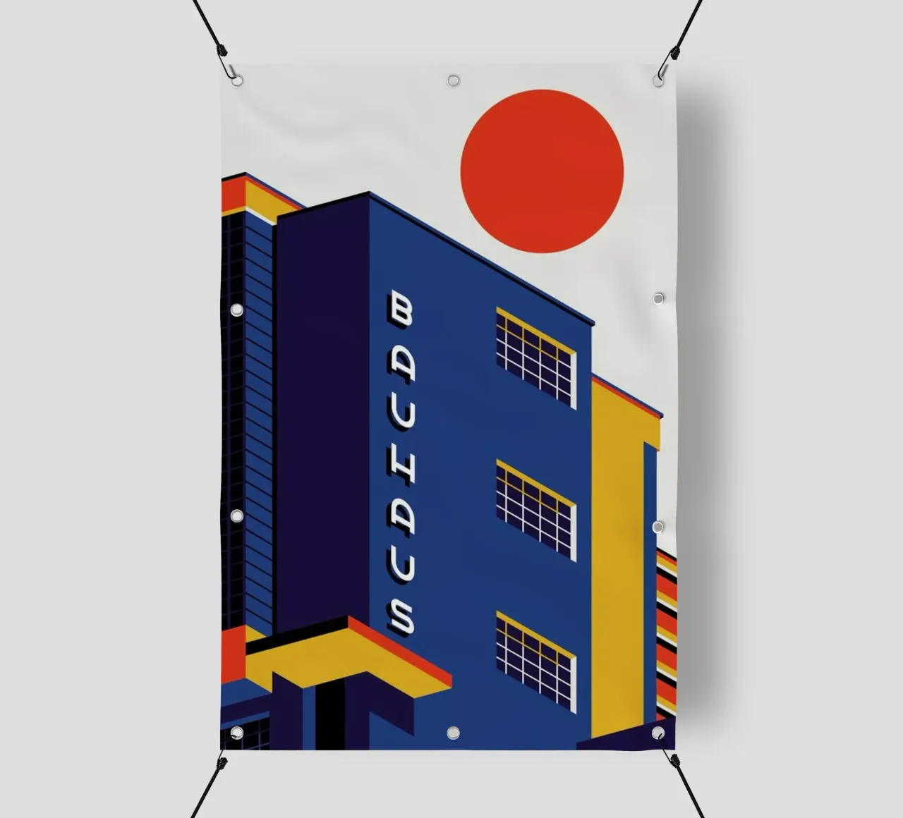 Edificio Bauhaus telo in pvc da Bo Lundberg