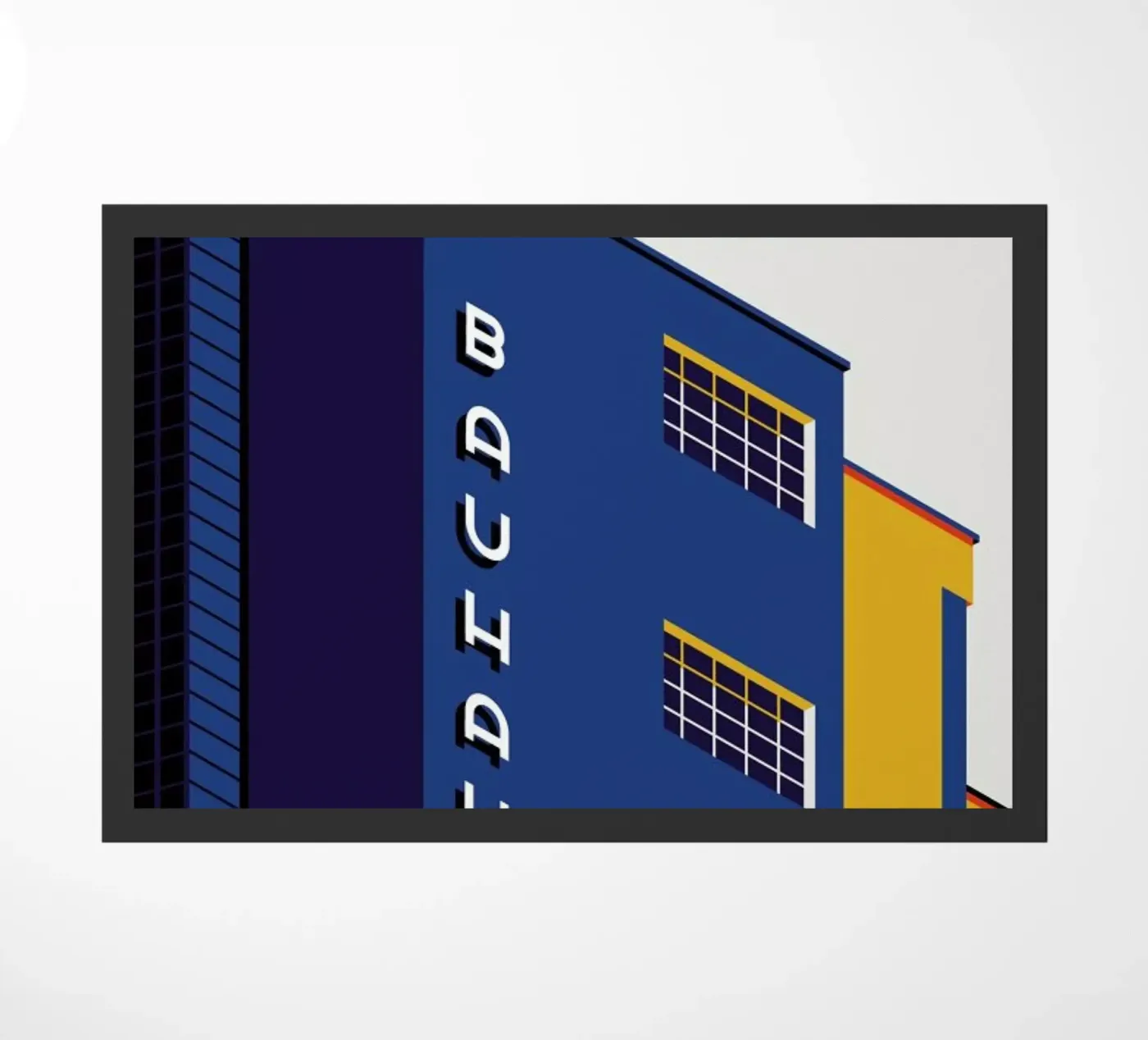 Bauhaus-Gebäude Fußmatte von Bo Lundberg