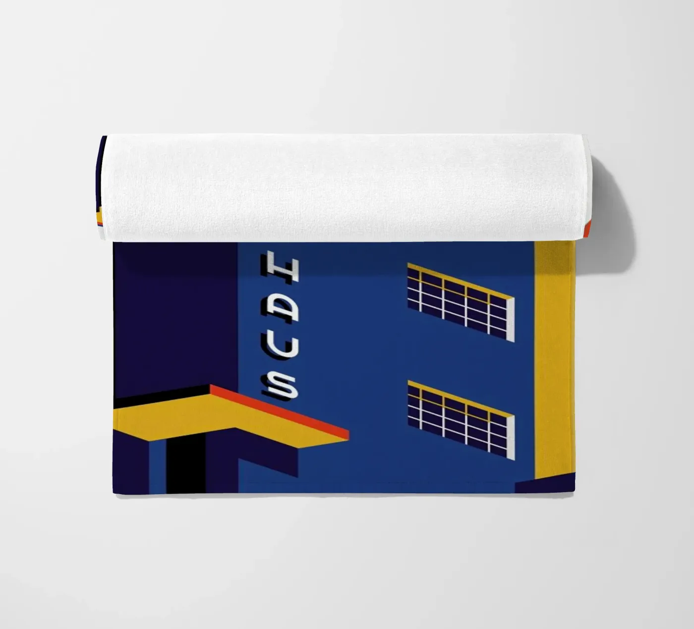 Bauhaus Building beach towel by Bo Lundberg