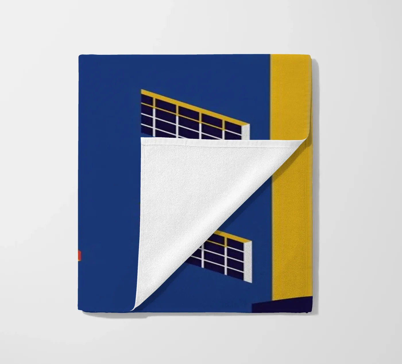 Bauhaus Building beach towel by Bo Lundberg