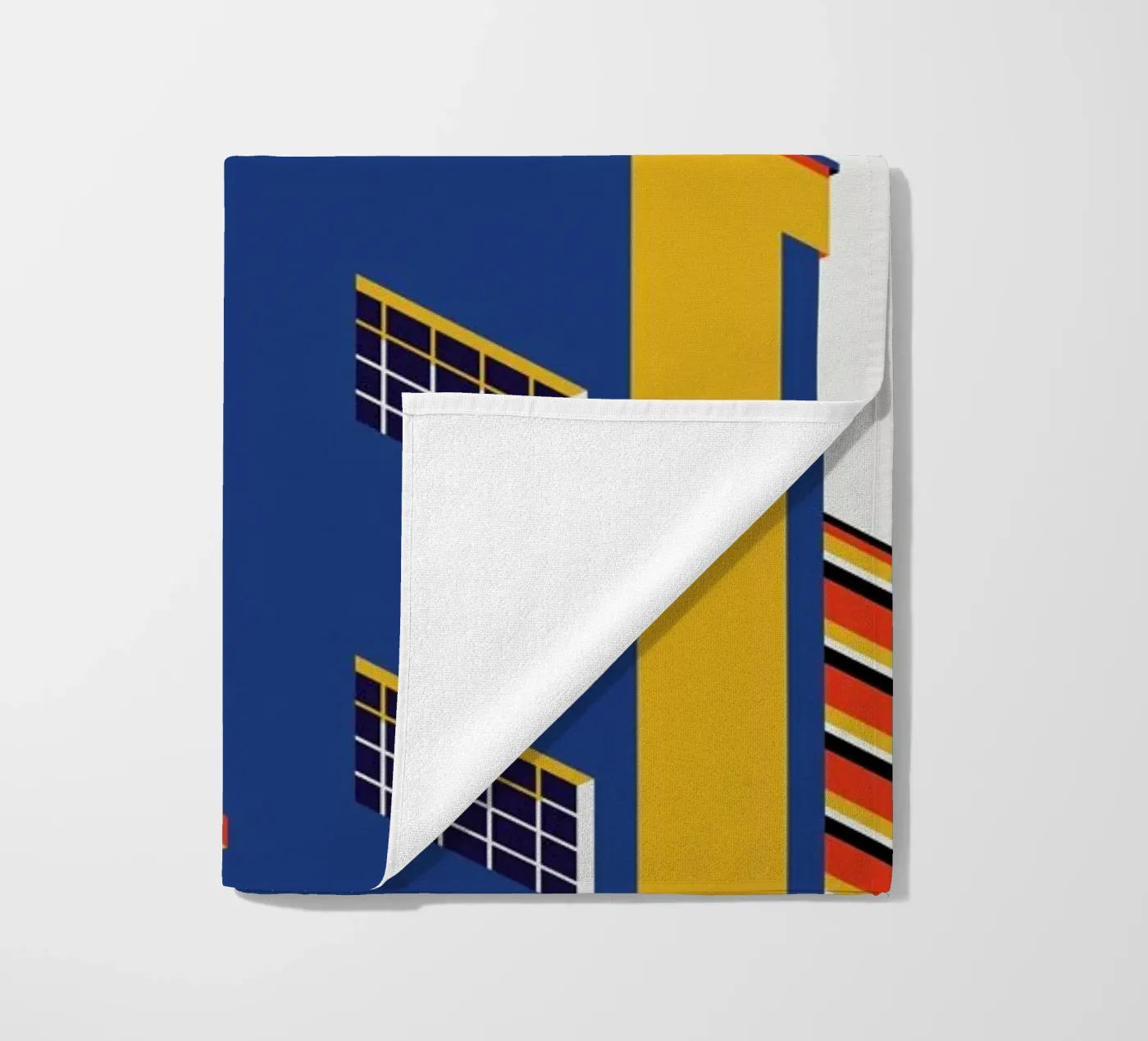 Bauhaus Building beach towel by Bo Lundberg