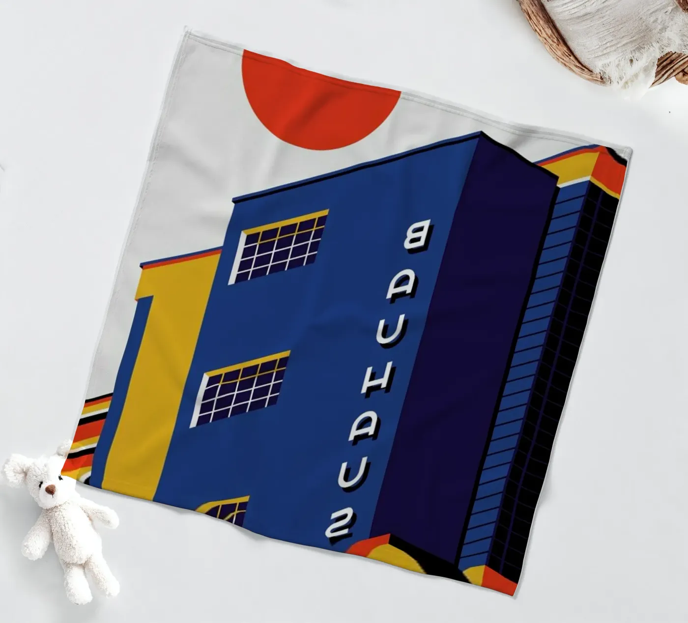 Bauhaus-Gebäude Fleecedecke von Bo Lundberg