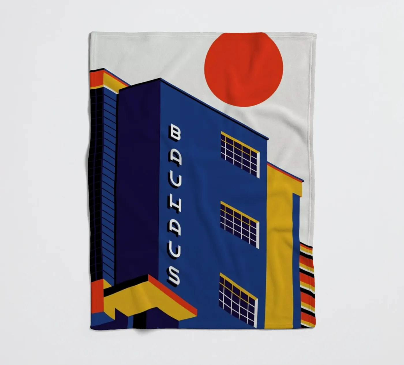 Bauhaus-Gebäude Fleecedecke von Bo Lundberg