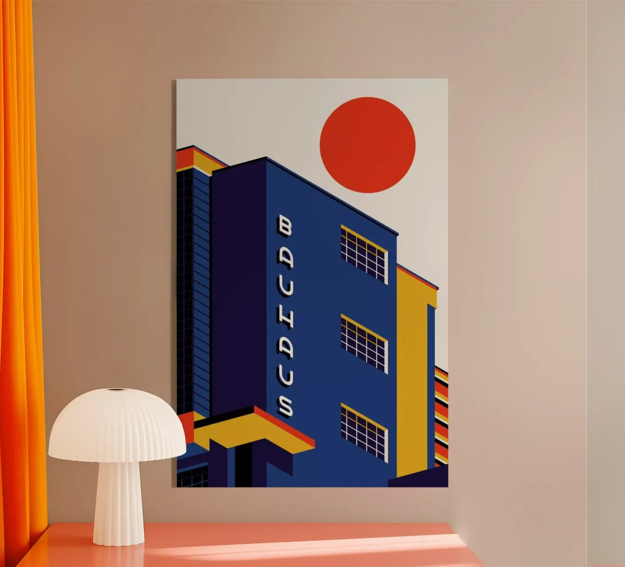 Bauhaus-Gebäude Acryl-Glas von Bo Lundberg