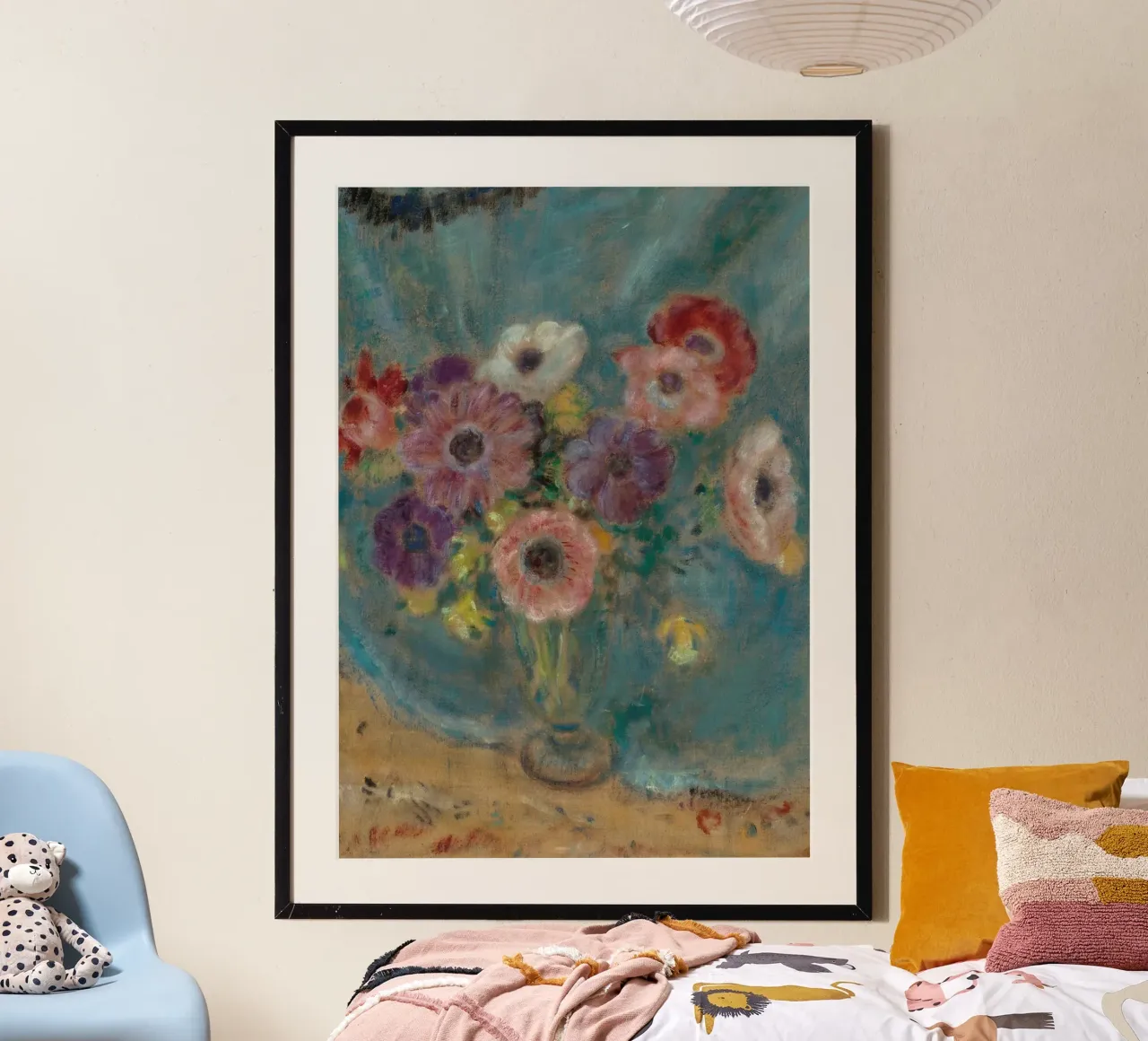 Bouquet di anemoni impressionista - Natura morta floreale morbida poster da ClubArt