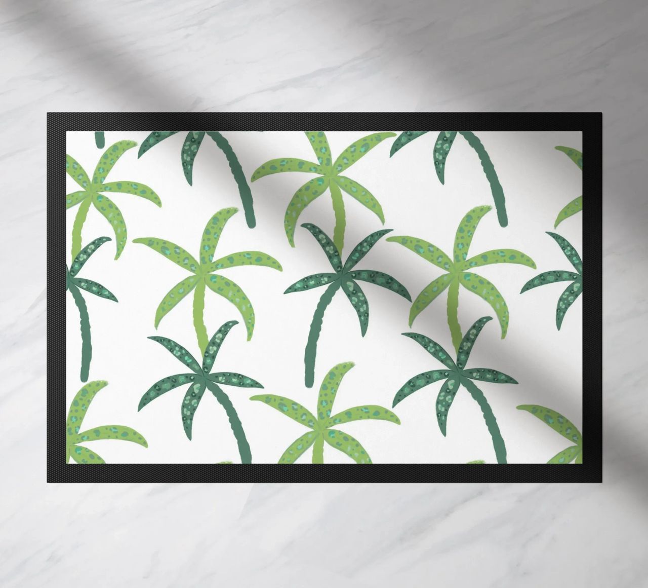 Rain forest with leopard pattern doormat by gulsengunel