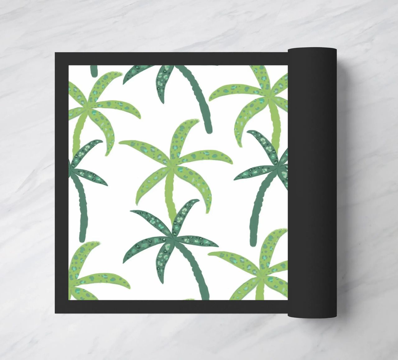 Rain forest with leopard pattern doormat by gulsengunel