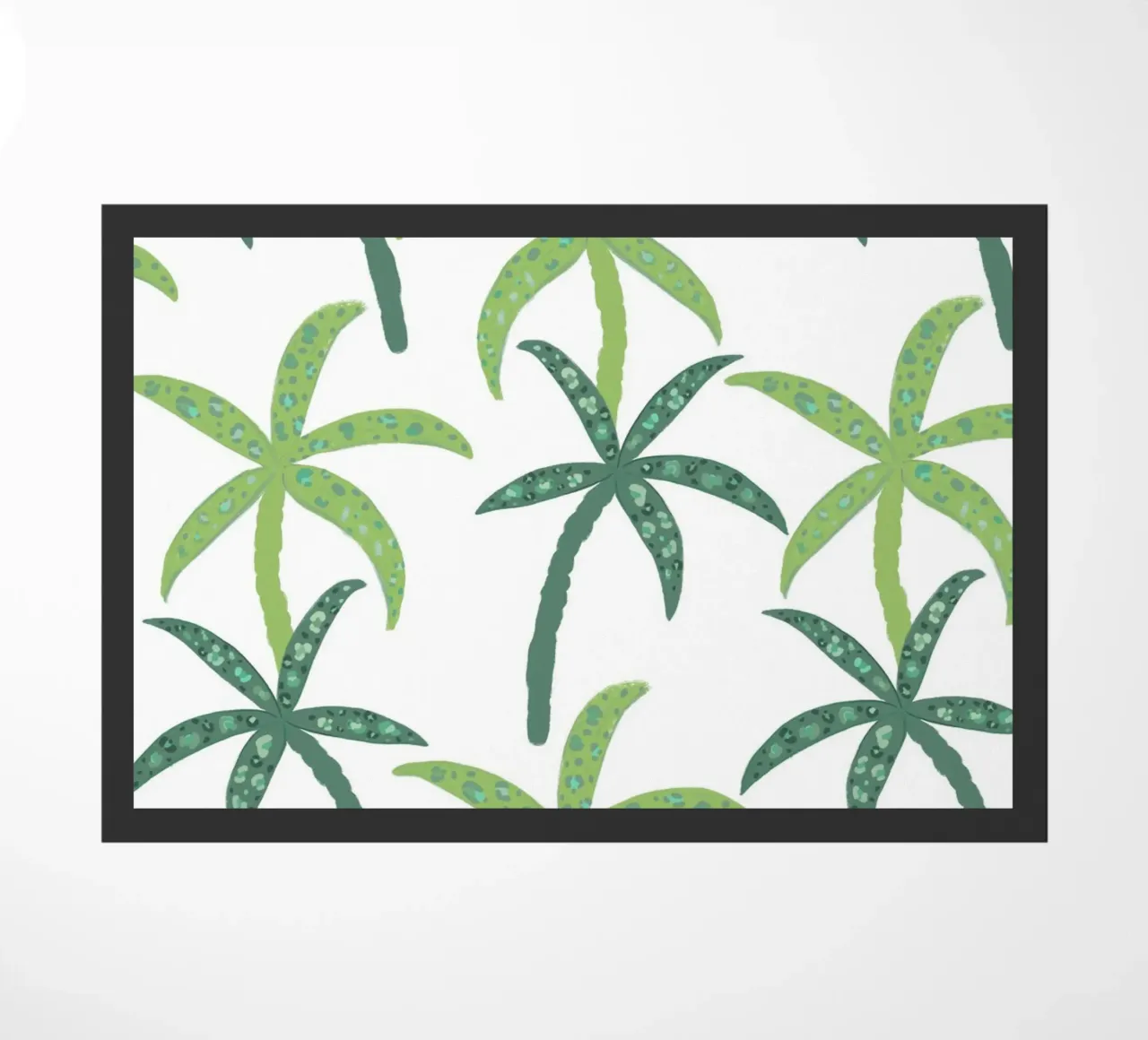 Rain forest with leopard pattern doormat by gulsengunel