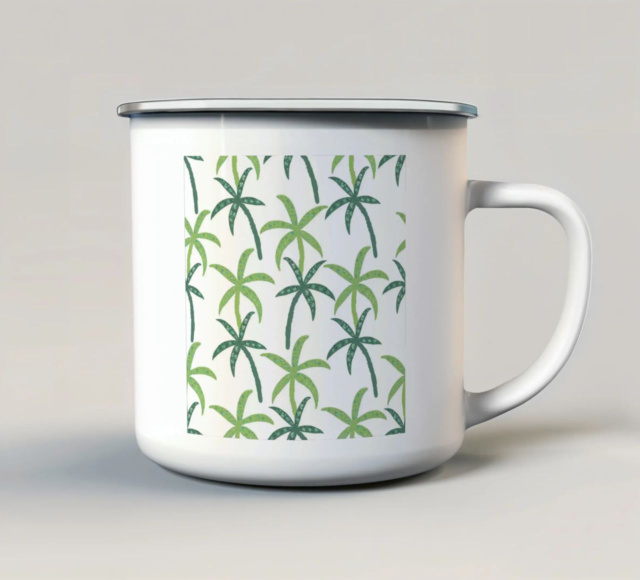 Regenwald mit Leopardenmuster Emaille Tasse von gulsengunel