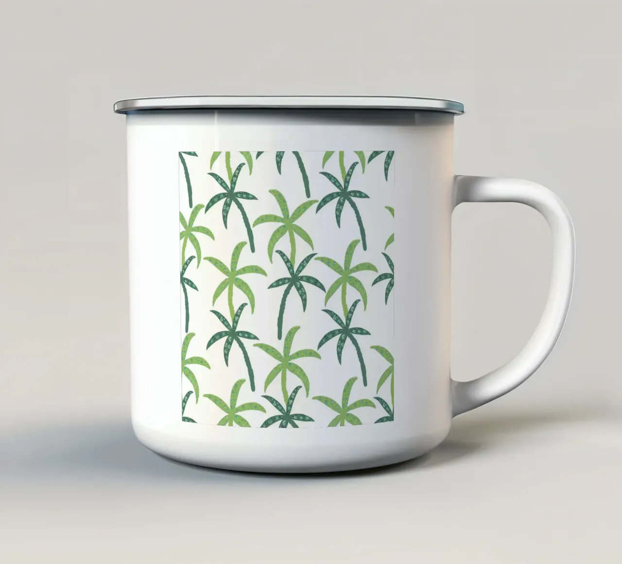 Regenwald mit Leopardenmuster Emaille Tasse von gulsengunel