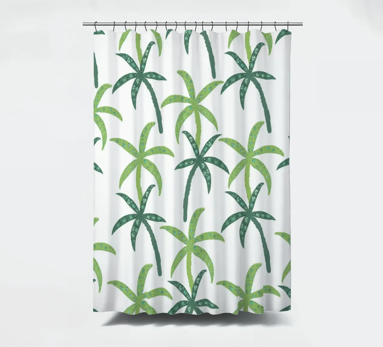 Rain forest with leopard pattern shower curtain by gulsengunel