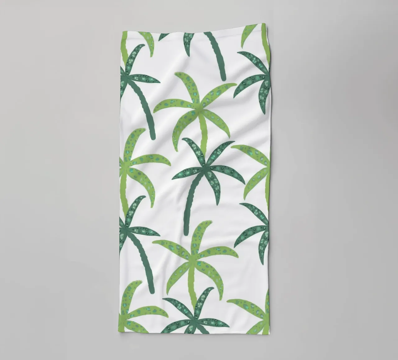 Rain forest with leopard pattern towel by gulsengunel