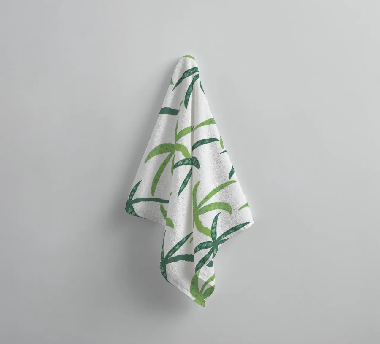 Rain forest with leopard pattern towel by gulsengunel